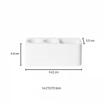 Porte brosse à dents Blanc Éternel en diatomite Olika