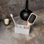Porte brosse à dents Blanc Éternel en diatomite Olika