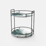 Rangement en forme ronde Vert Neptune en diatomite Circa