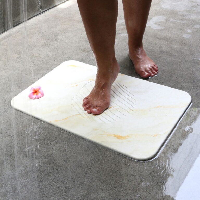 Tapis de salle de bain en diatomite - Confort antidérapant et séchage rapide