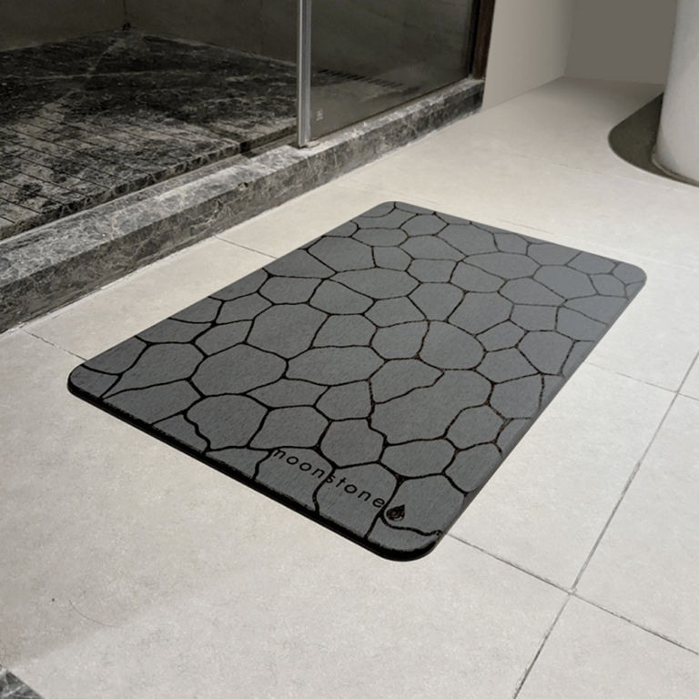 Tapis de bain antidérapant en diatomite - Absorption rapide et sécurité