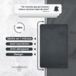 Tapis de Bain en Diatomite Blanc Éternel - Séchage Ultra-Rapide, Antidérapant, 100% Naturel