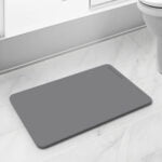 Tapis de Bain en Diatomite Blanc Éternel - Séchage Ultra-Rapide, Antidérapant, 100% Naturel