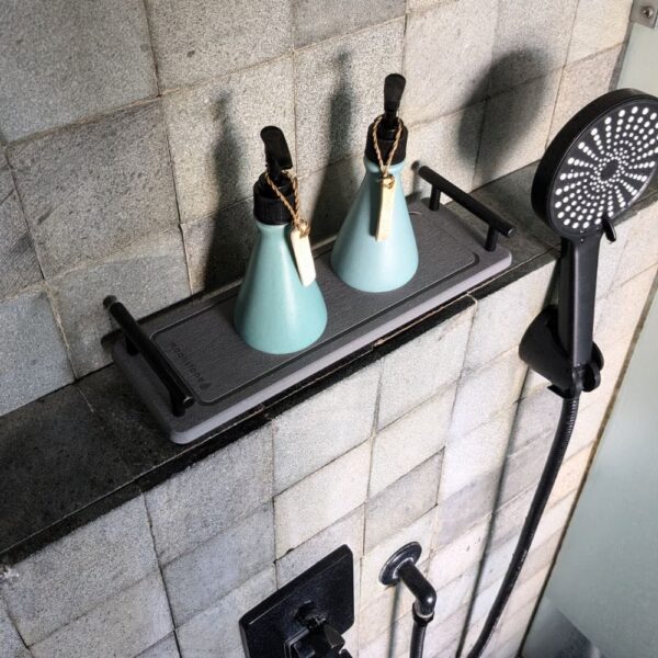 Porte-savon pour la salle de bain en pierre diatomite, idéal pour une hygiène parfaite