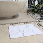 Tapis de bain Blanc Brume en diatomite Terra