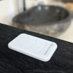 Porte-savon Blanc Éternel en diatomite Lunis