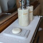 Porte-savon Blanc Éternel en diatomite Lunis