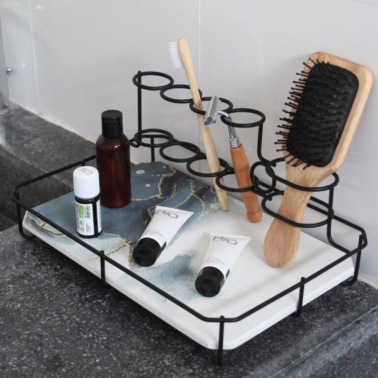 Rangement en pierre effet ardoise, chic et absorbant