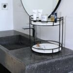 Rangement en forme ronde en diatomite Circa