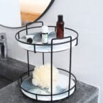 Rangement en forme ronde Vert Neptune en diatomite Circa