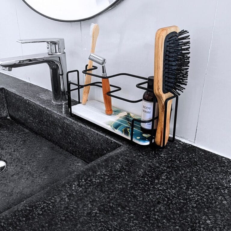 Rangement en pierre longue durée, idéal pour salle de bain