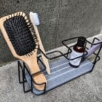 Porte brosse à dents Noir Onyx en diatomite Elona
