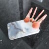 Porte-savon en pierre effet ardoise, chic et absorbant