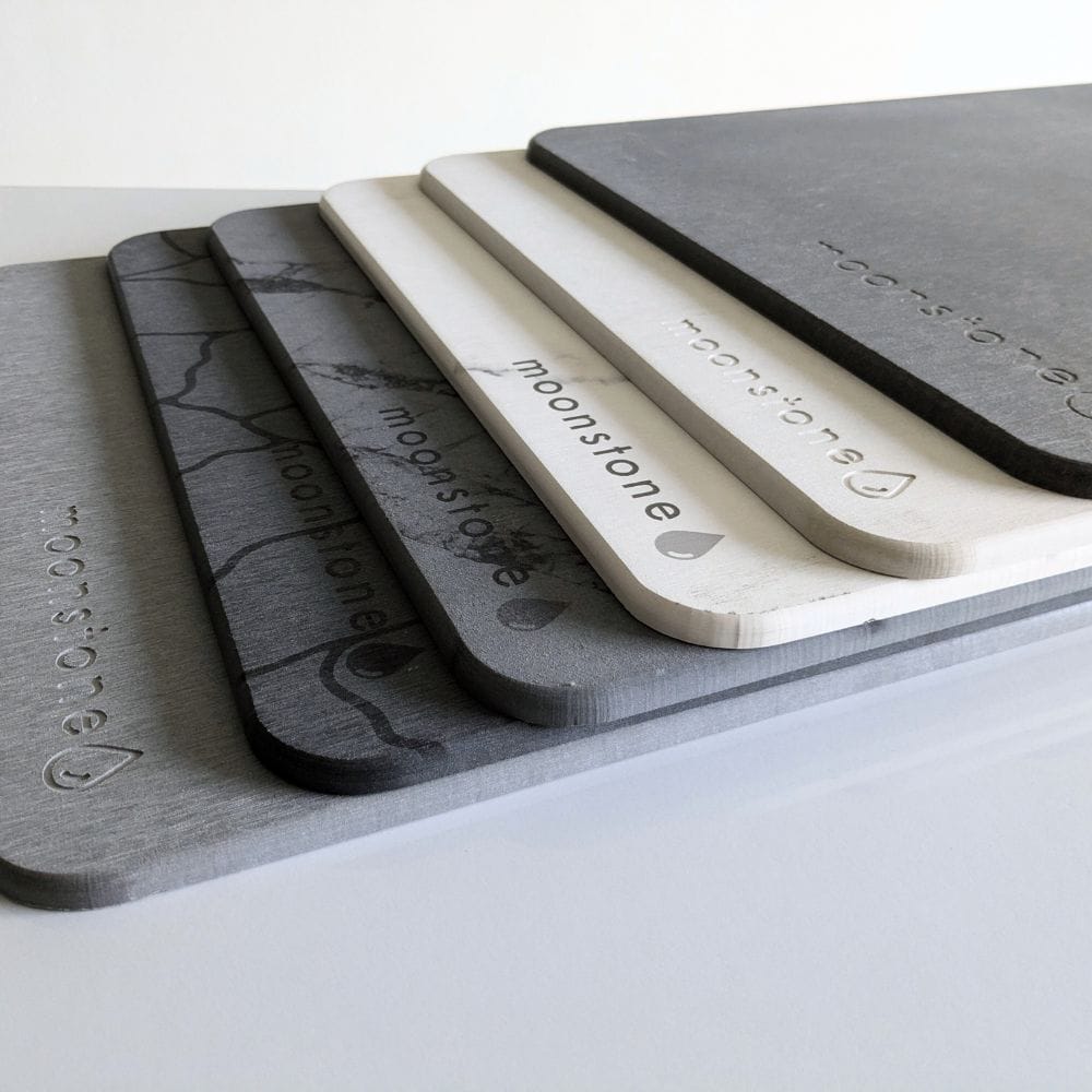 Tapis de Bain en Diatomite Blanc Éternel - Séchage Ultra-Rapide, Antidérapant, 100% Naturel