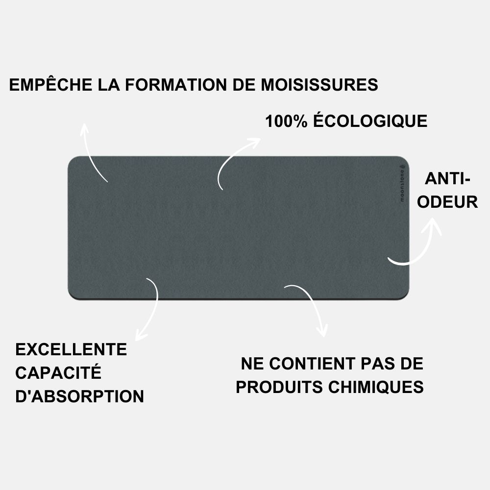 2 Grands tapis de bain diatomite Vatten XL