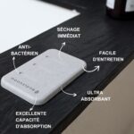 Porte-savon Blanc Éternel en diatomite Lunis