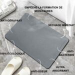 Tapis de bain Gris Orage en diatomite Terra