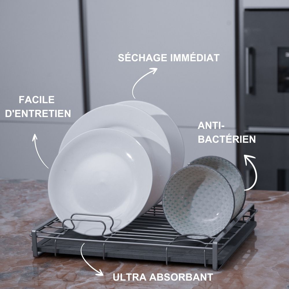 Porte-vaisselle Acier en diatomite Iluka