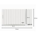 Grand tapis de bain Gris Cendre en diatomite Agilis XL