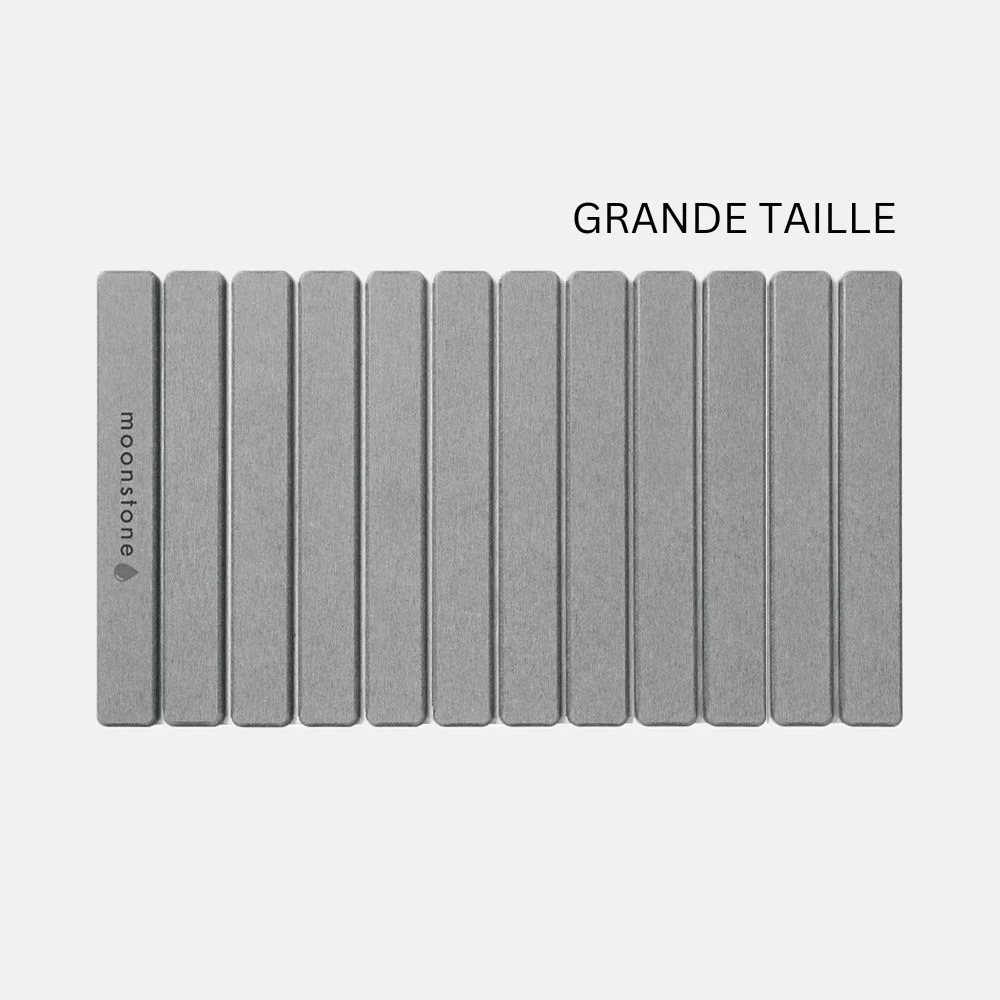 Grand tapis de bain Gris Orage en diatomite Agilis XL