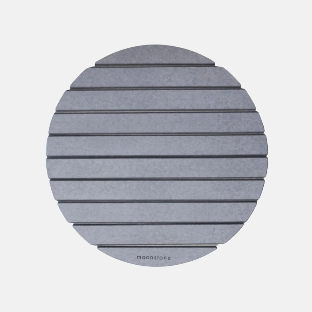 Tapis de bain rond Gris Nuage en diatomite Agilis