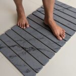 Grand tapis de bain Gris Cendre en diatomite Agilis XL