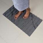 Grand tapis de bain Gris Cendre en diatomite Agilis XL