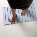 Grand tapis de bain Gris Nuage en diatomite Agilis XL