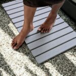 Grand tapis de bain Gris Nuage en diatomite Agilis XL