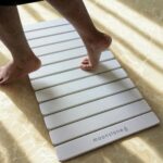 Grand tapis de bain Blanc Éternel en diatomite Agilis XL