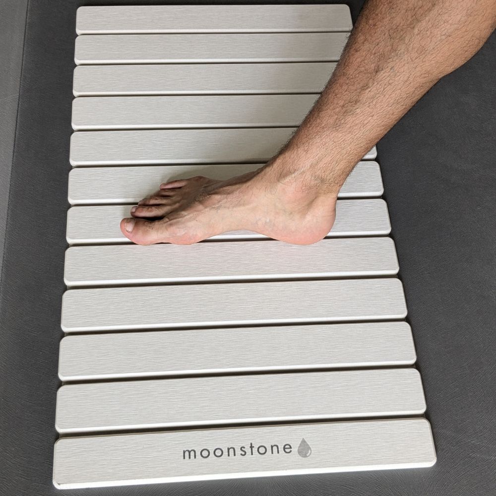 Grand tapis de bain Blanc Éternel en diatomite Agilis XL