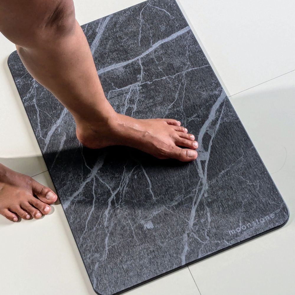 Tapis de bain Gris Nocturne en diatomite Terra