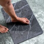 Tapis de bain Gris Nocturne en diatomite Terra