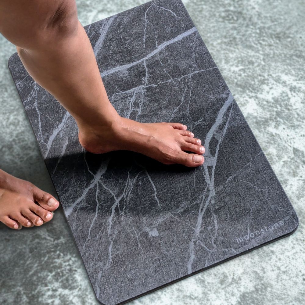 Tapis de bain Gris Nocturne en diatomite Terra