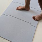 Tapis de bain grande taille Gris Nuage en diatomite Modula