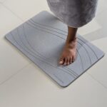 Tapis de bain Gris Nuage en diatomite Terra Vela