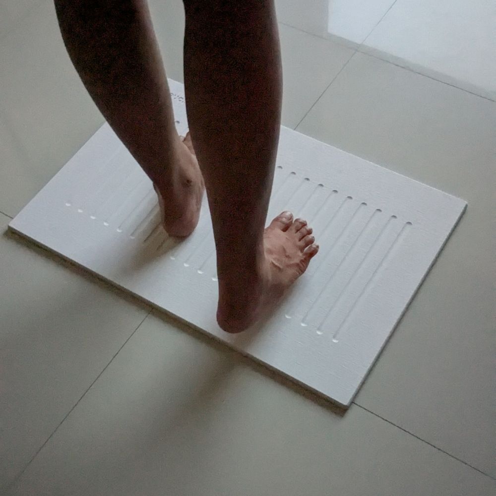 Tapis de bain Blanc Éternel en diatomite Terra Lina
