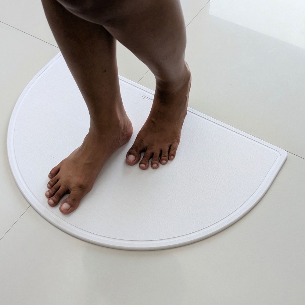 Tapis de bain Blanc Éternel en diatomite Luna