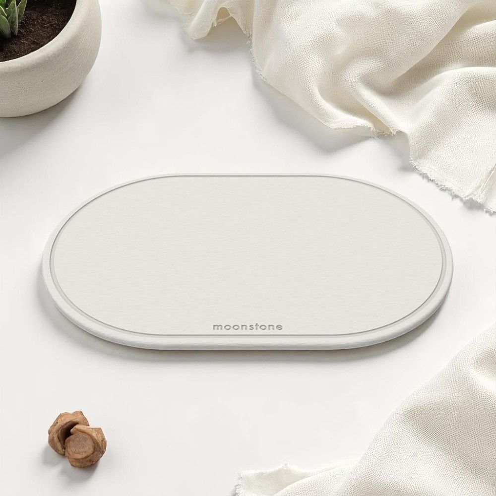 Tapis de bain Blanc Éternel en diatomite Aurora