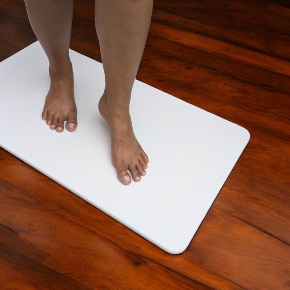 Grande taille tapis de bain Gris Nuage en diatomite Terra XL