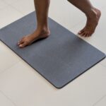 Grande taille tapis de bain Gris Orage en diatomite Terra XL