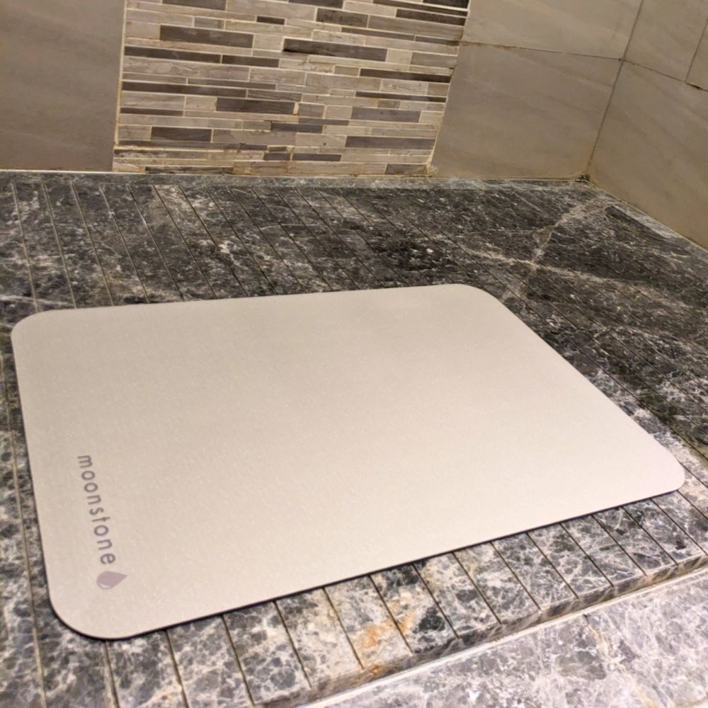 Tapis de bain souple Gris Nuage en diatomite Vatten