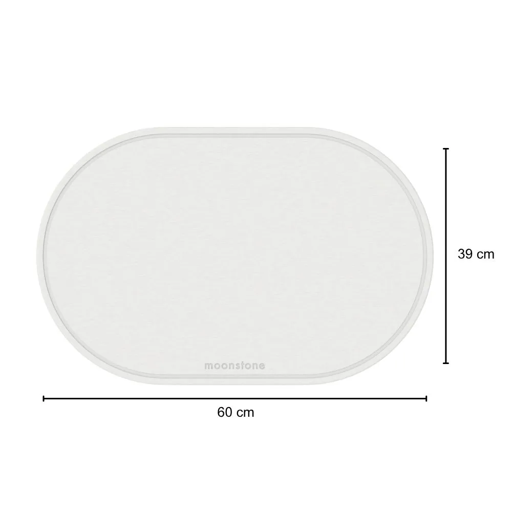 Tapis de bain Blanc Éternel en diatomite Aurora