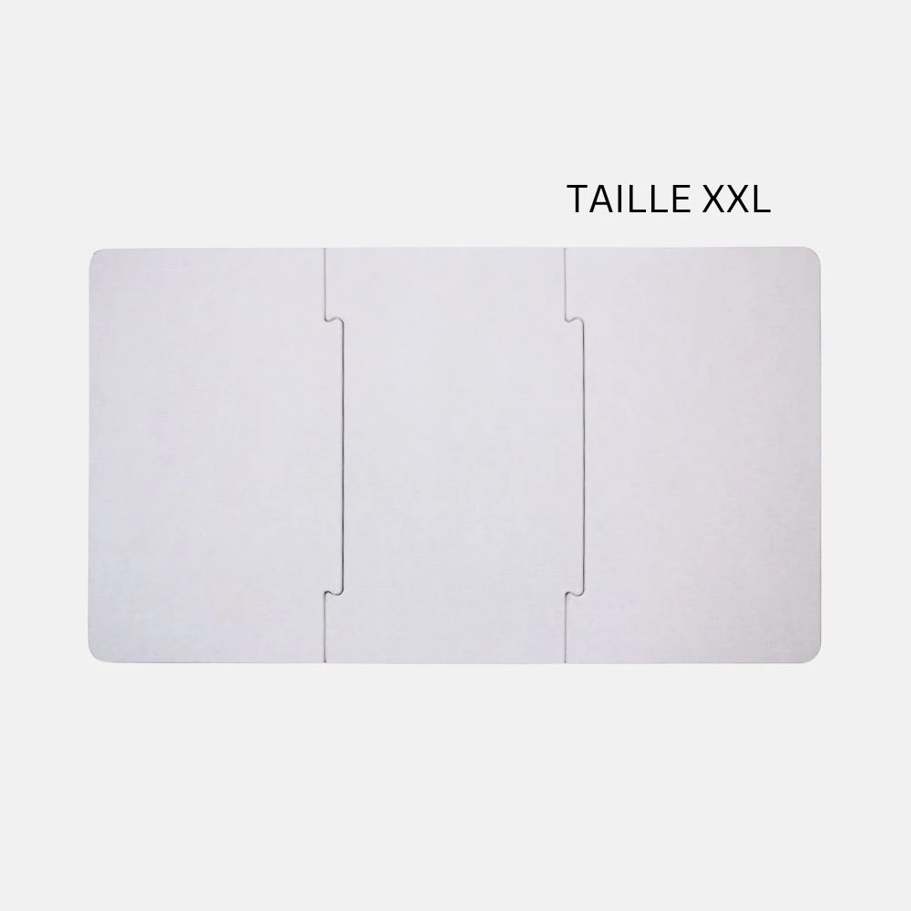 Tapis de bain grande taille Blanc Eternel en diatomite Modula