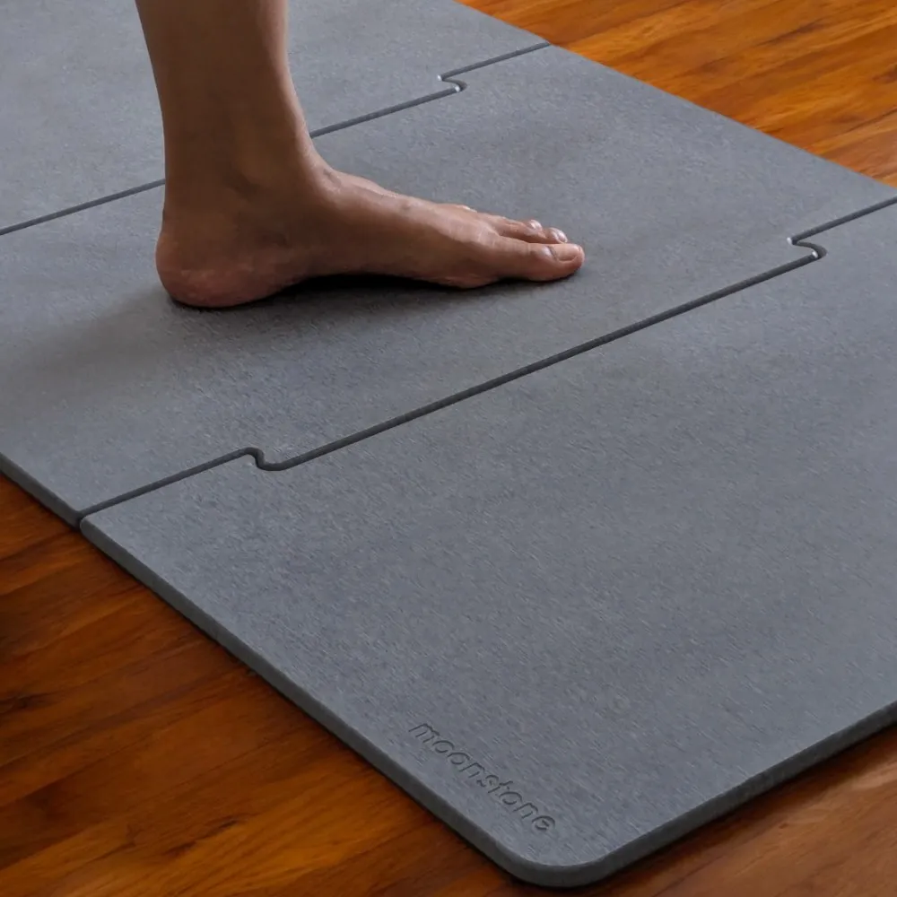 Tapis de bain grande taille Gris Orage en diatomite Modula