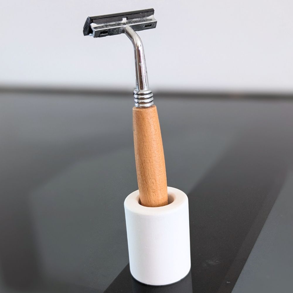 Petit porte brosse à dents Blanc Éternel en diatomite Lilla