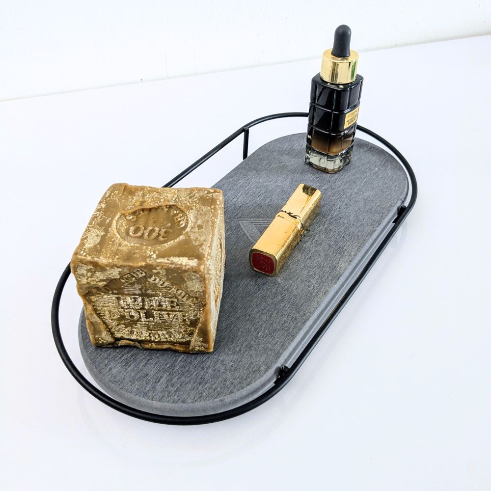 Organisateur rangement Noir Onyx en diatomite Makea