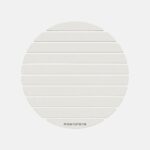 Tapis de bain rond Blanc Éternel en diatomite Agilis