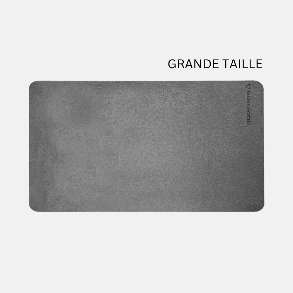 Grande taille tapis de bain Gris Orage en diatomite Terra XL