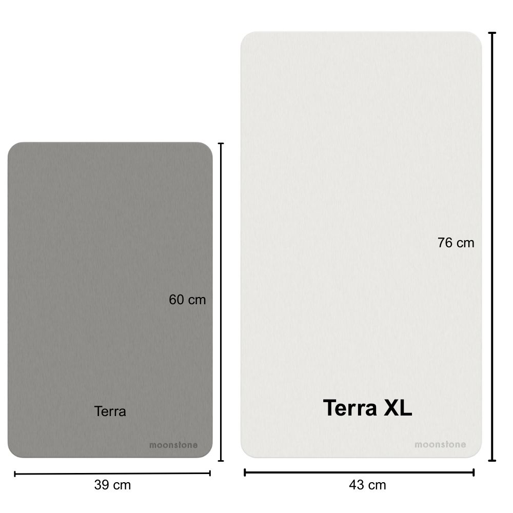 Grande taille tapis de bain Blanc Eternel en diatomite Terra XL